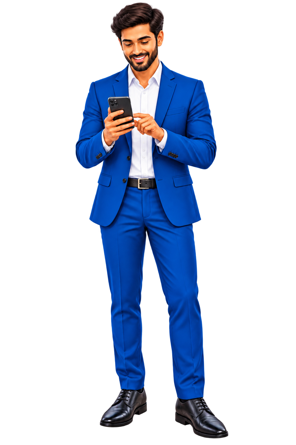 Sales professional using the Tranquil CRM mobile app